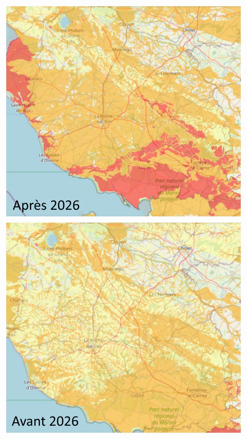Carte du Retrait-Gonflement des Argiles en Vendée - Nouvelle cartographie 2026